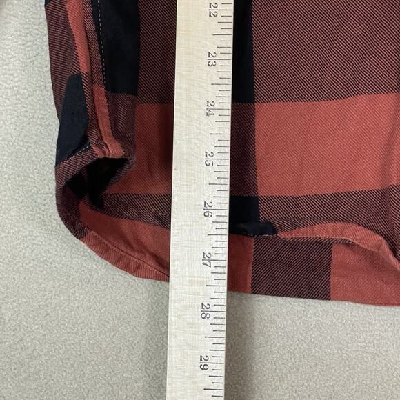 Fox‎ Racing Shirt Mens S Red Plaid Flannel Long Sleeve Regular Fit Button Up - Picture 6 of 12